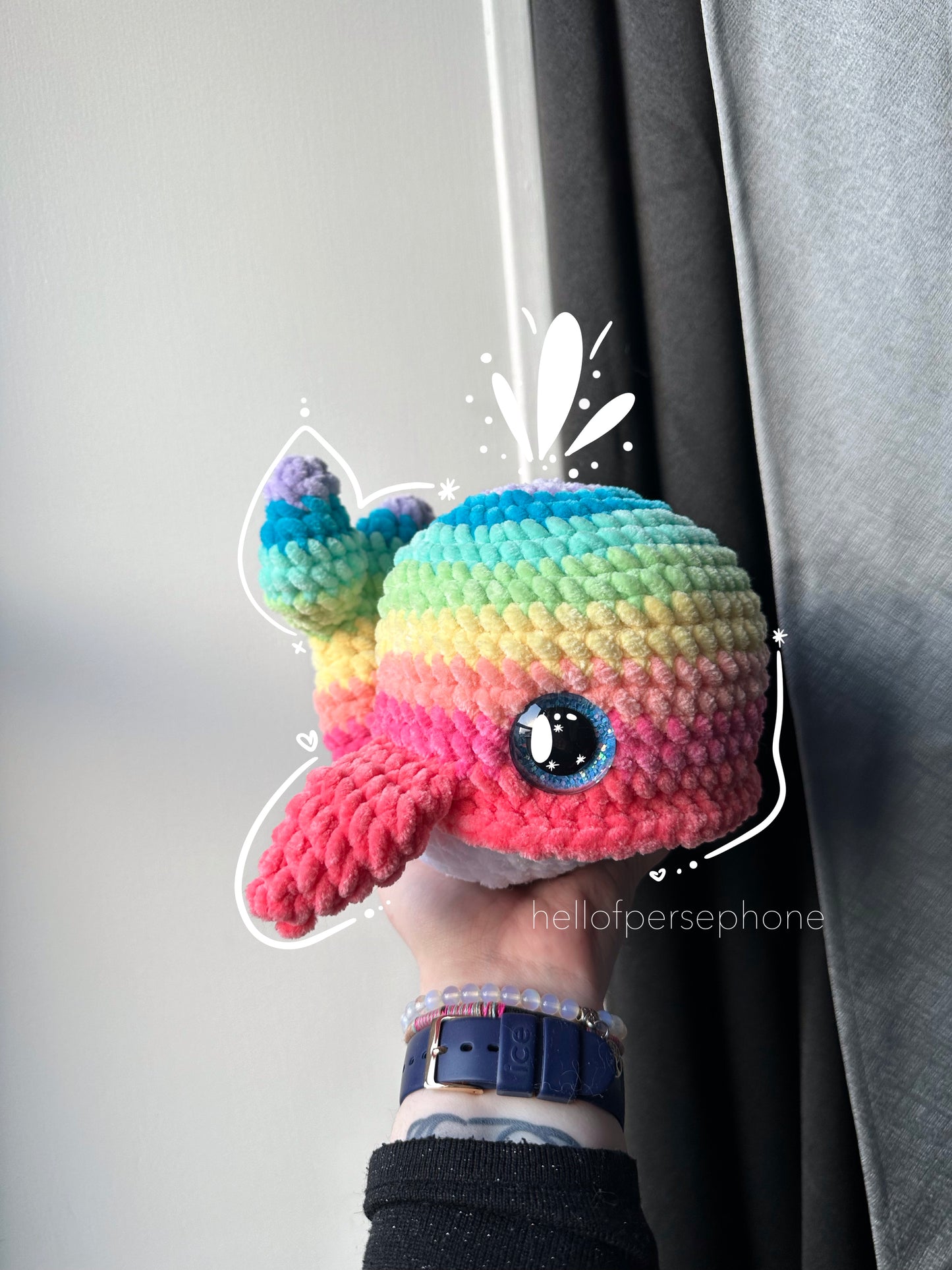 Peluche baleine au crochet