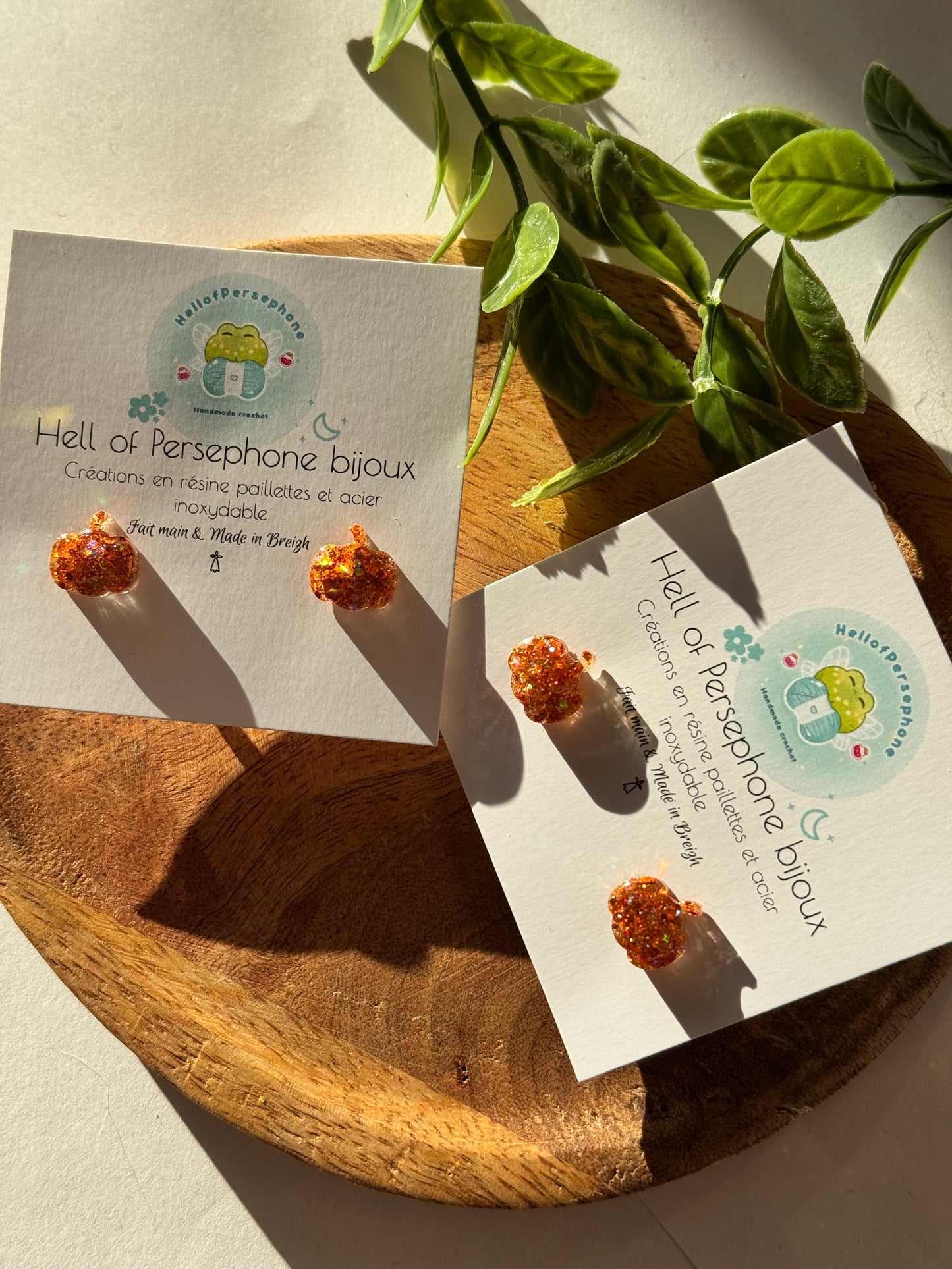 Boucles d’oreilles citrouilles