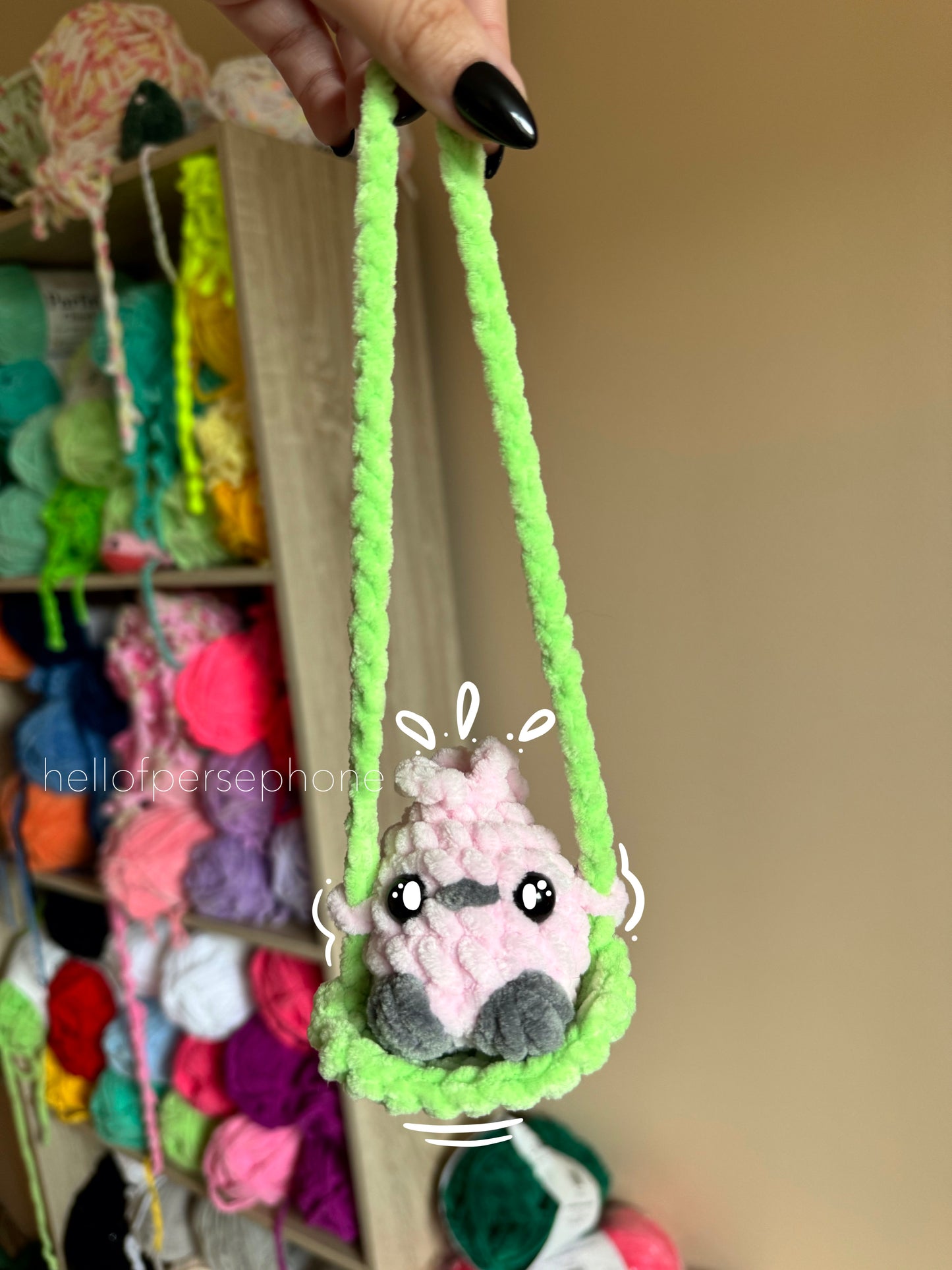 peluche crochet déco de rétroviseur voiture crochet fait main