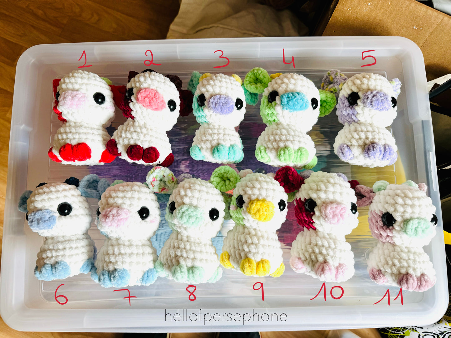 Peluche vache au crochet coloris au choix