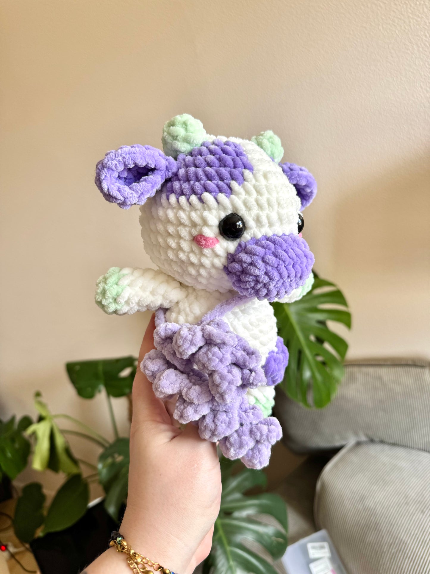 Peluche Vache Lavande au Crochet