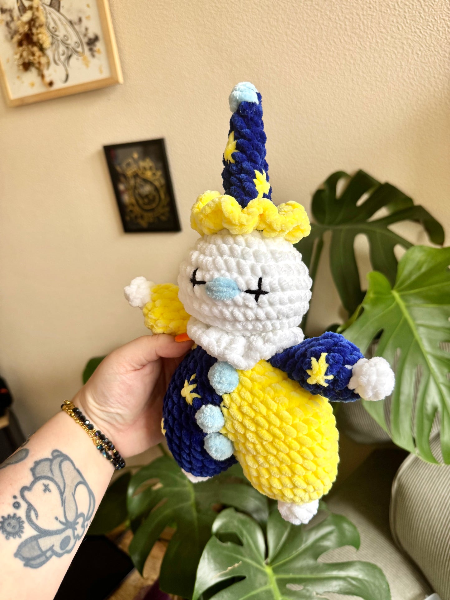 Peluche doudou clown au crochet