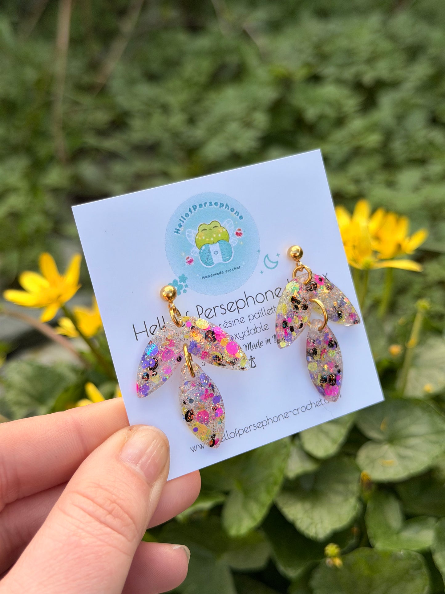 Boucles d'oreilles Feuilles - Kaléidoscope
