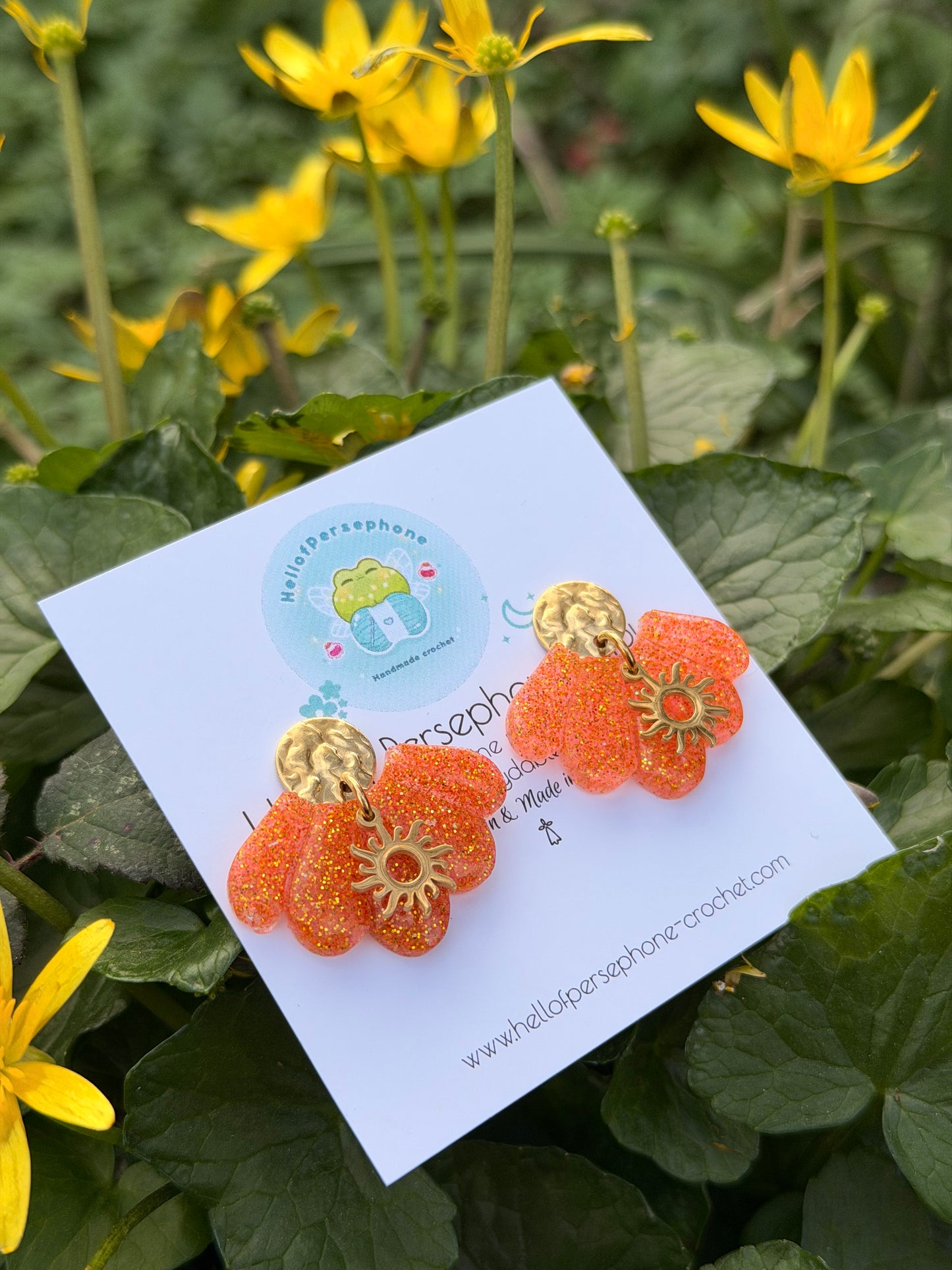 Boucles d'oreilles Fleurs - Lotus Soleil