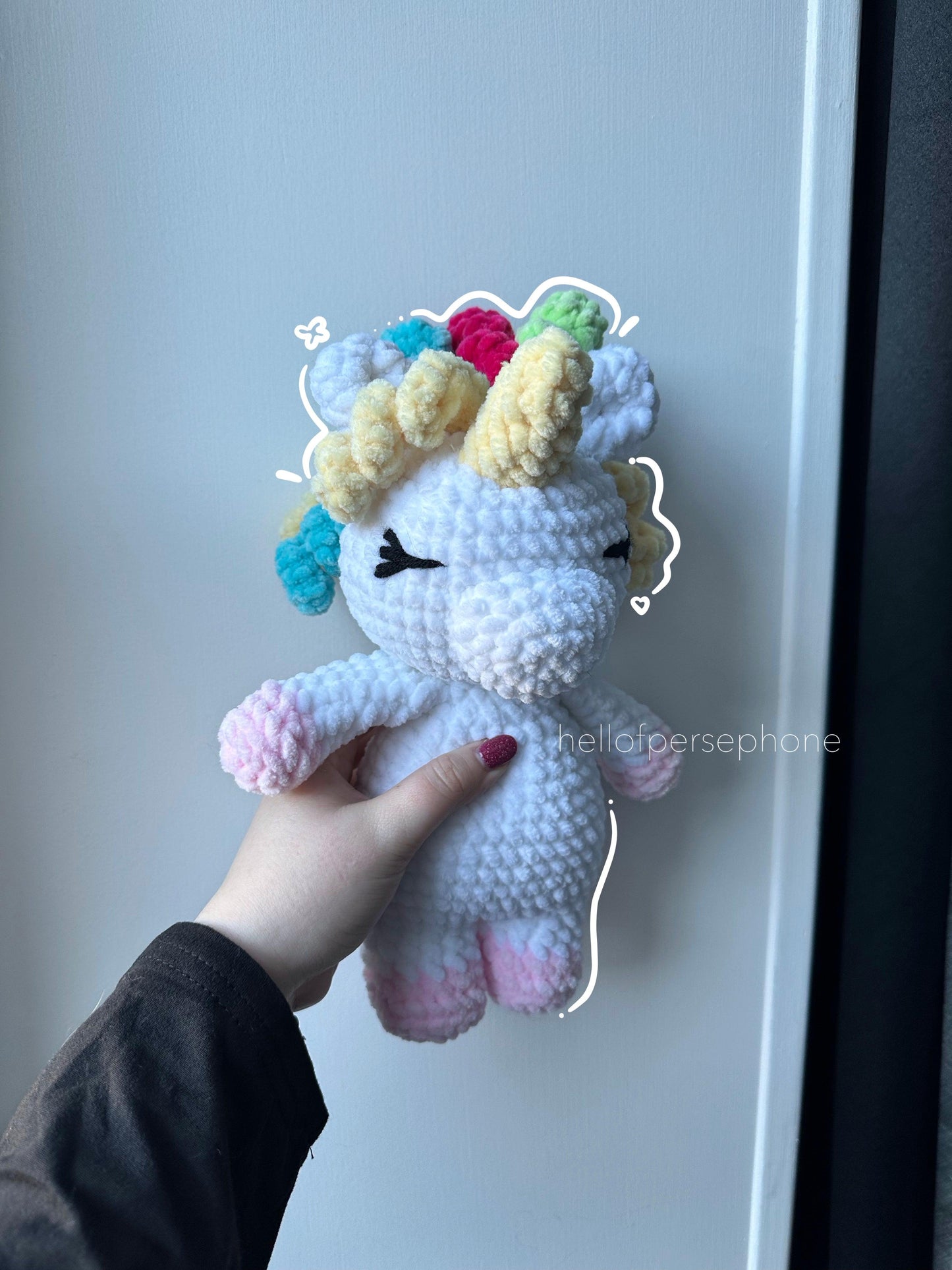 peluche licorne au crochet