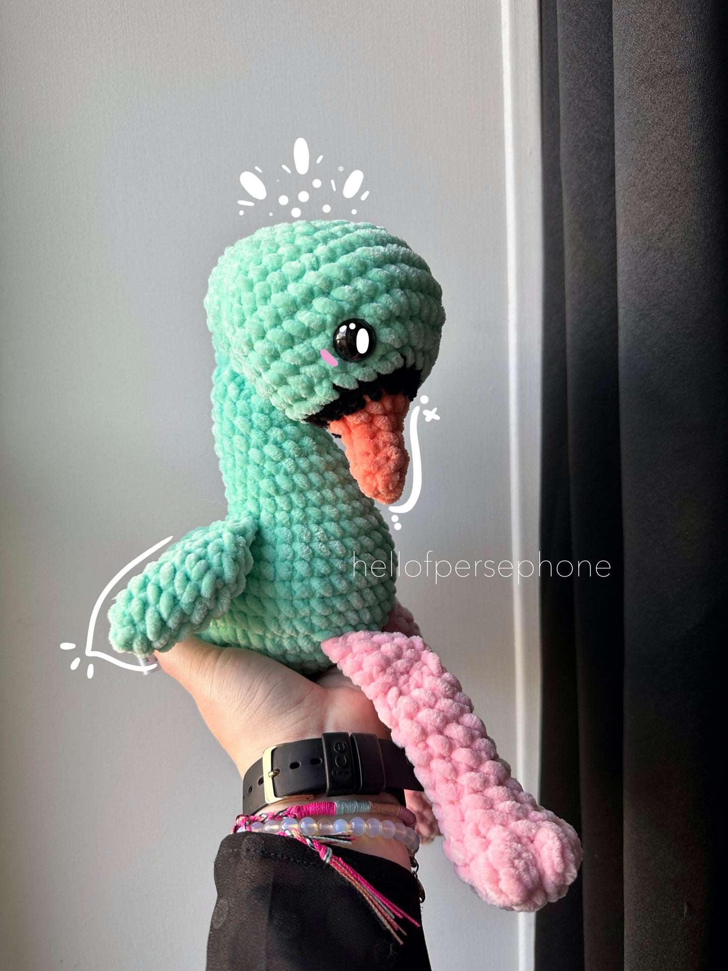 peluche oiseau au crochet
