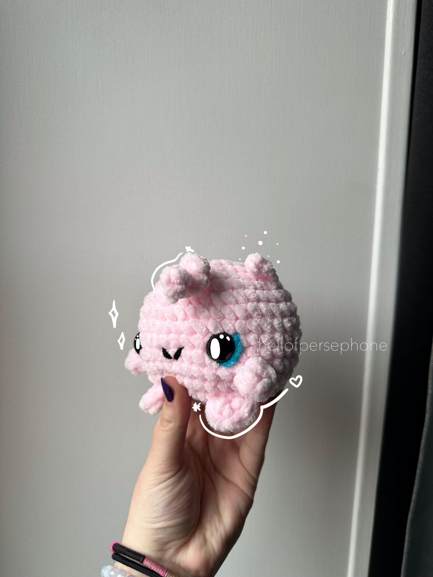 peluche rondoudou au crochet amigurumi pokemon au crochet 100% fait main, peluche rondoudou pokemon made in france