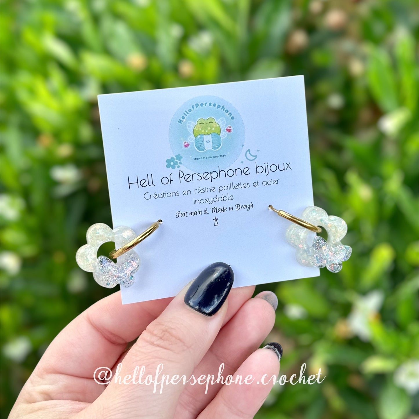 créoles fleurs interchangeables, créoles fleurs acier inoxydable, pampilles fleurs interchangeables, pampilles résine paillettes, créoles fleurs résine