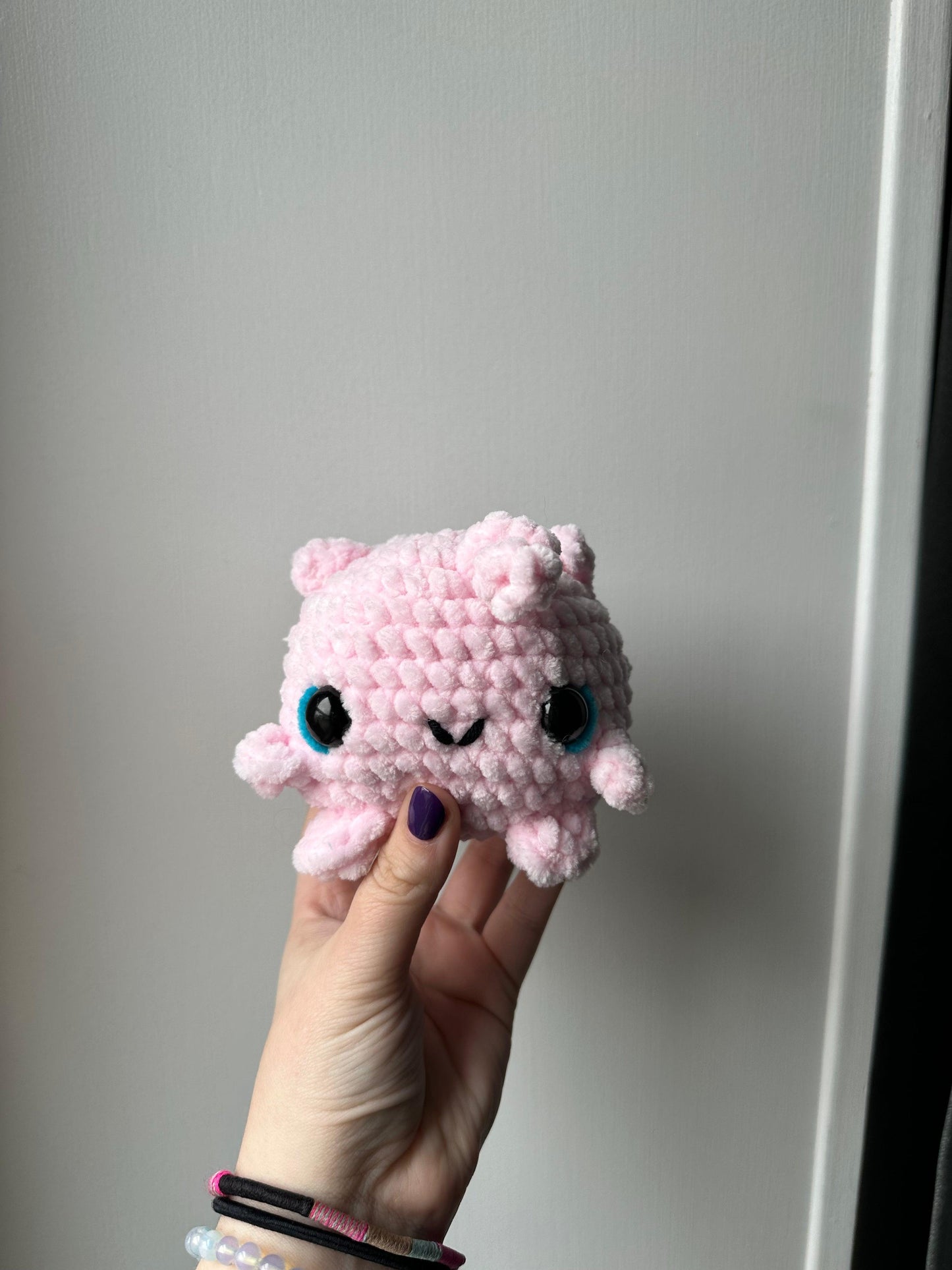 peluche rondoudou au crochet amigurumi pokemon au crochet 100% fait main, peluche rondoudou pokemon made in france
