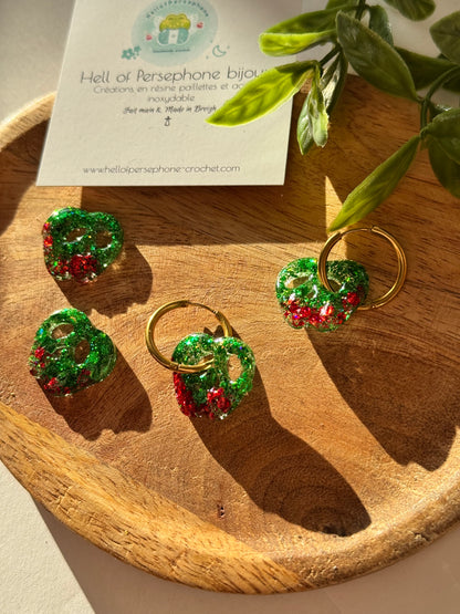 Boucles d’oreilles créoles Pomme Empoisonnée