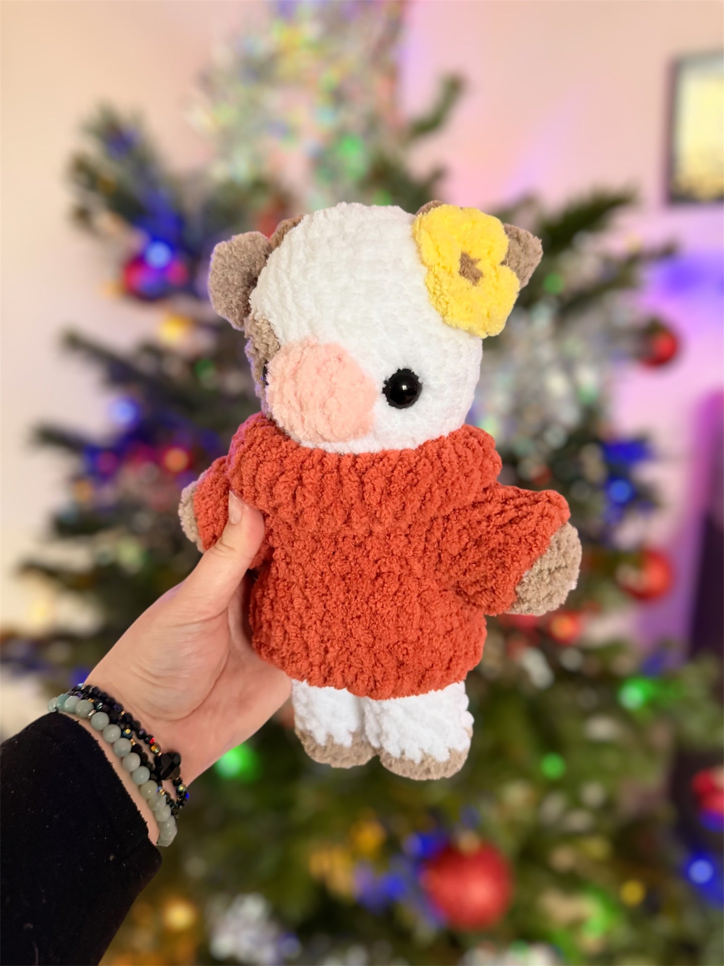 Peluche Vache Hivernale