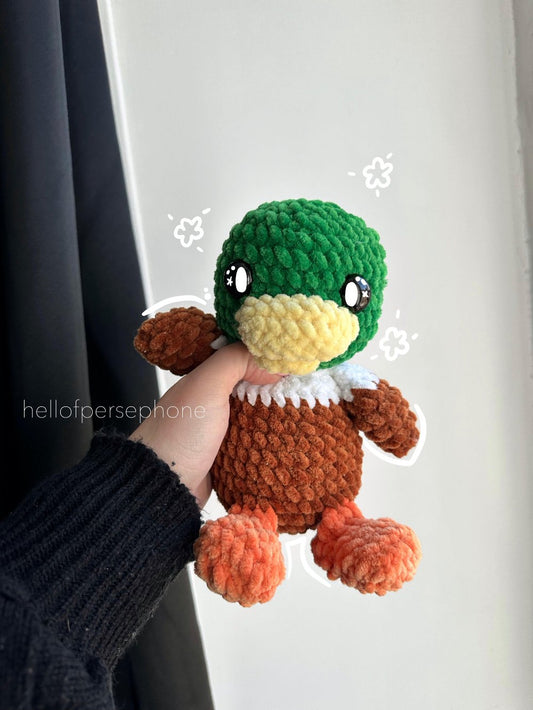 peluche canard au crochet amigurumi canard colvert crochet fait main