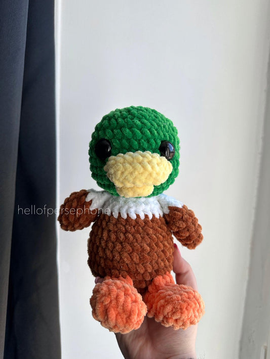 peluche canard au crochet amigurumi canard colvert crochet fait main