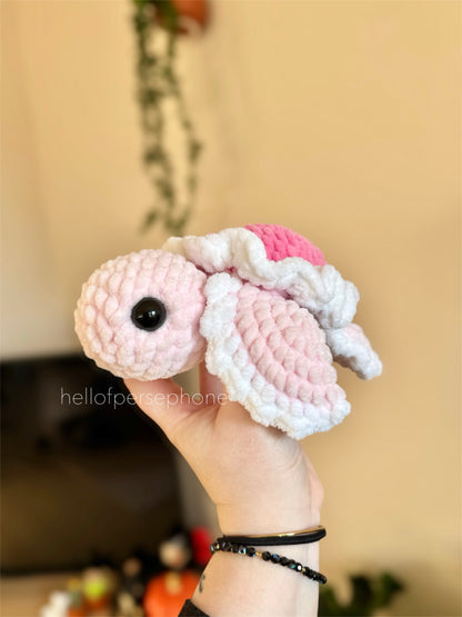 Peluche crochet tortue cœur 💓