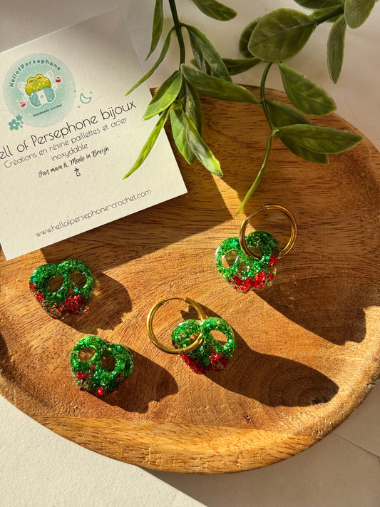Boucles d’oreilles créoles Pomme Empoisonnée