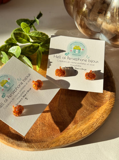 Boucles d’oreilles citrouilles