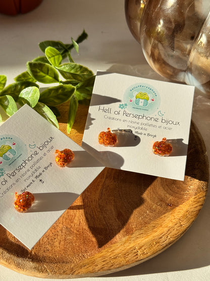 Boucles d’oreilles citrouilles