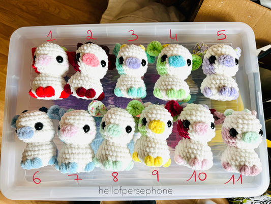 Peluche vache au crochet coloris au choix