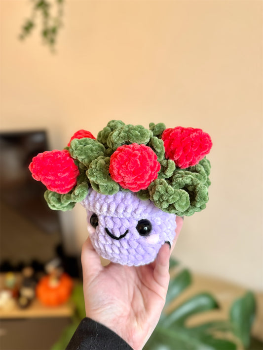 Décoration plan de fraises au crochet