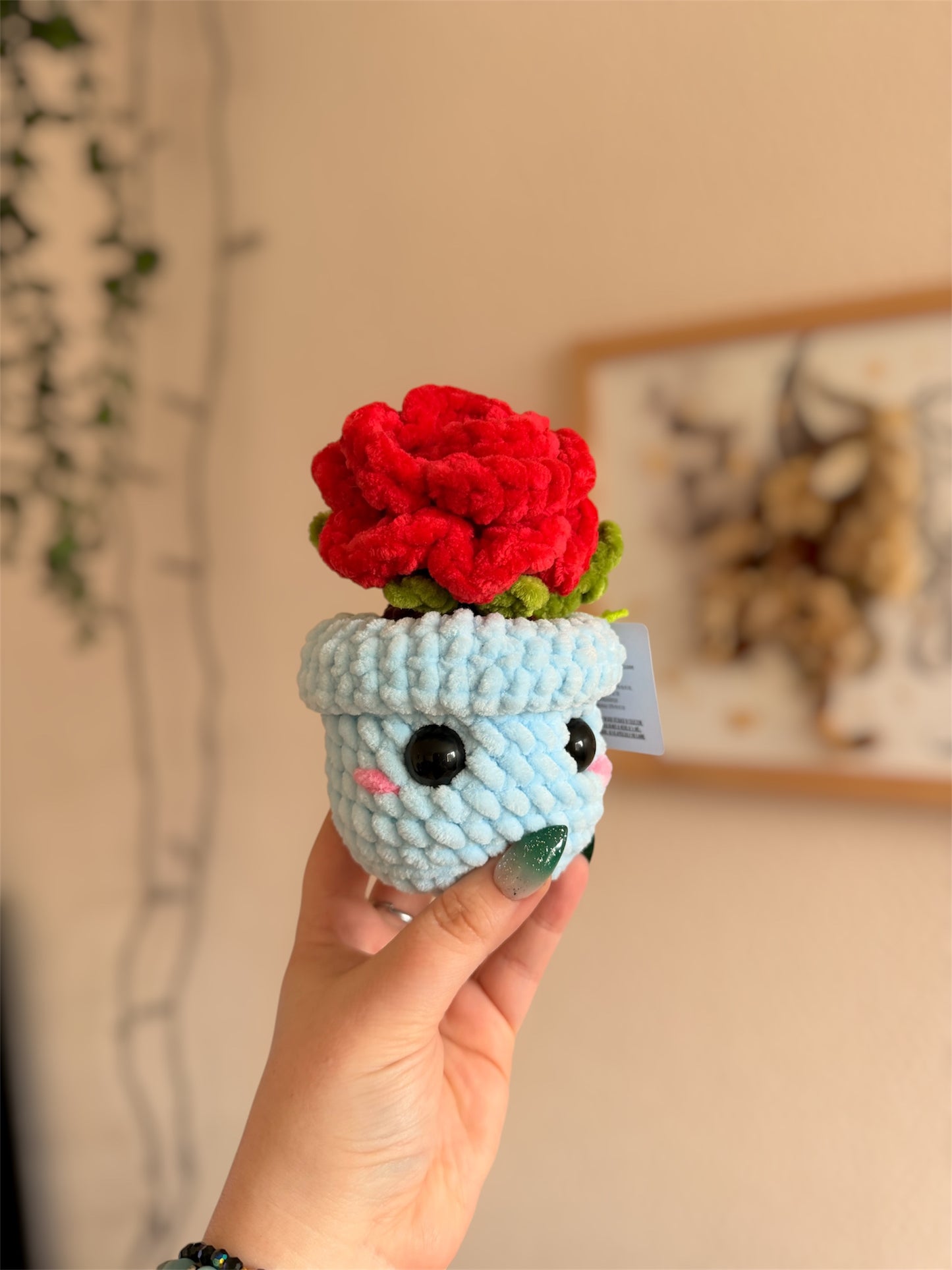 Rose éternelle au crochet I Décoration (Couleurs personnalisables)