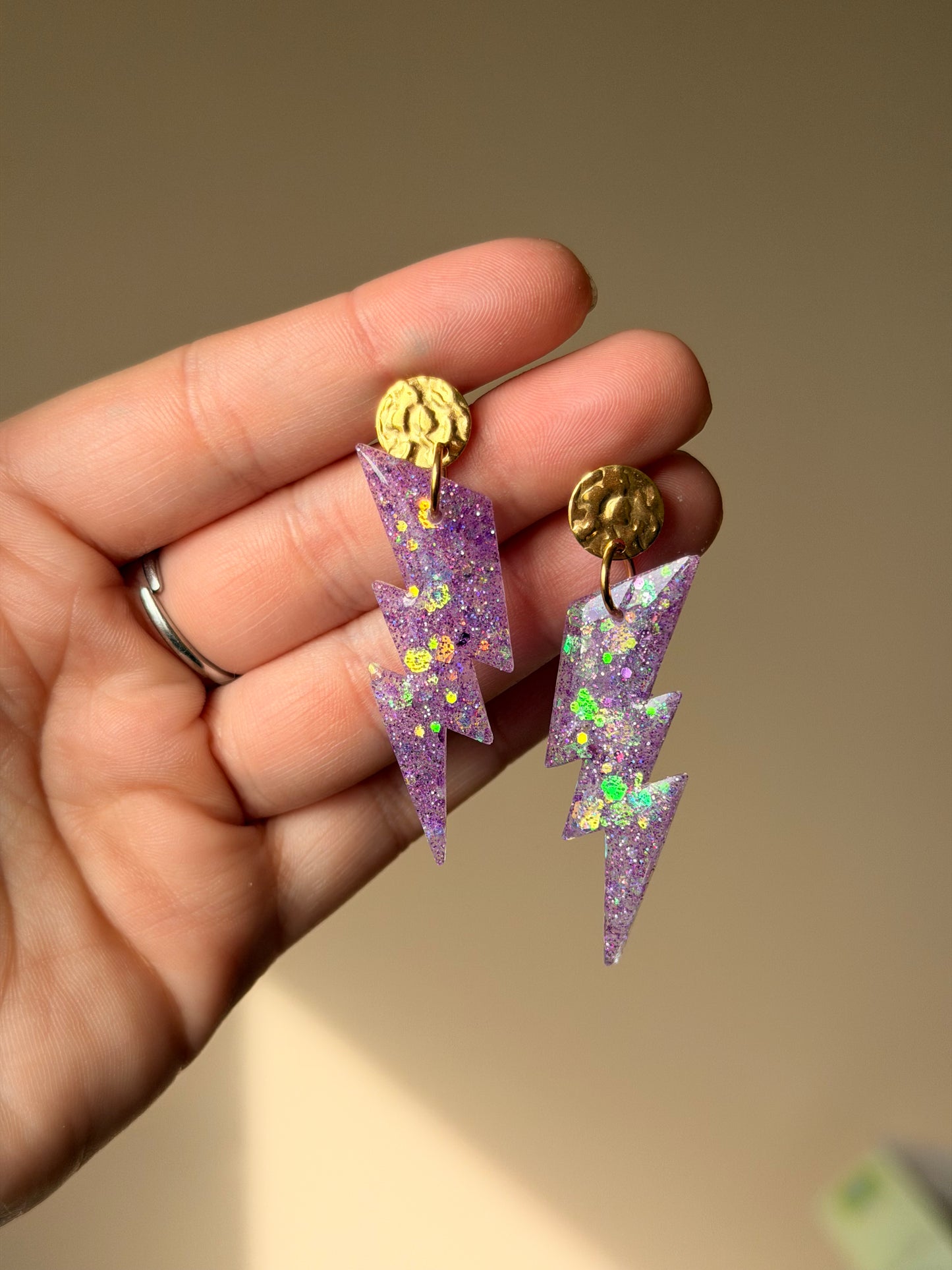 Boucles d'oreilles éclairs - Lilac Garden