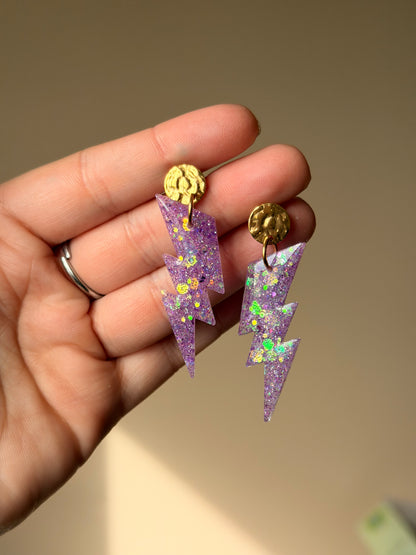 Boucles d'oreilles éclairs - Lilac Garden