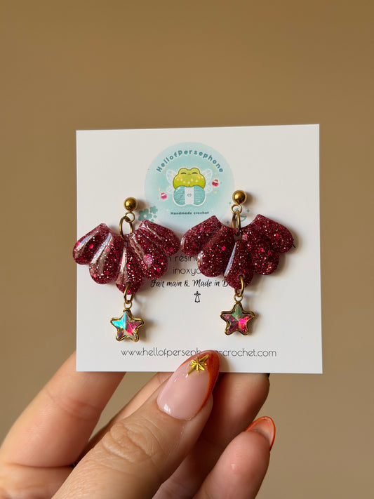 Boucles d'oreilles Fleurs - Lotus Étoilé