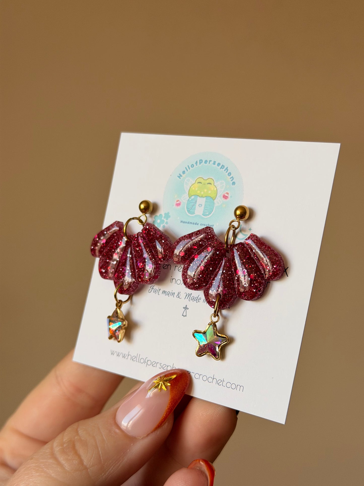 Boucles d'oreilles Fleurs - Lotus Étoilé