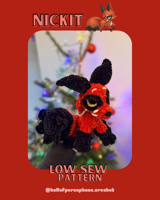 Patron Pokémon Goupilou/Nickit crochet pattern