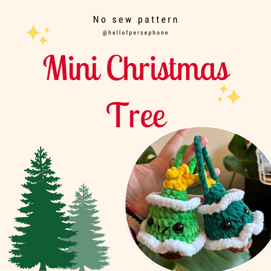 Patron sapin de Noël au crochet tuto facile pour débutant au crochet, no sew sans couture en Français patron simple et facile d'une suspension décorative de Noël, crochet facile