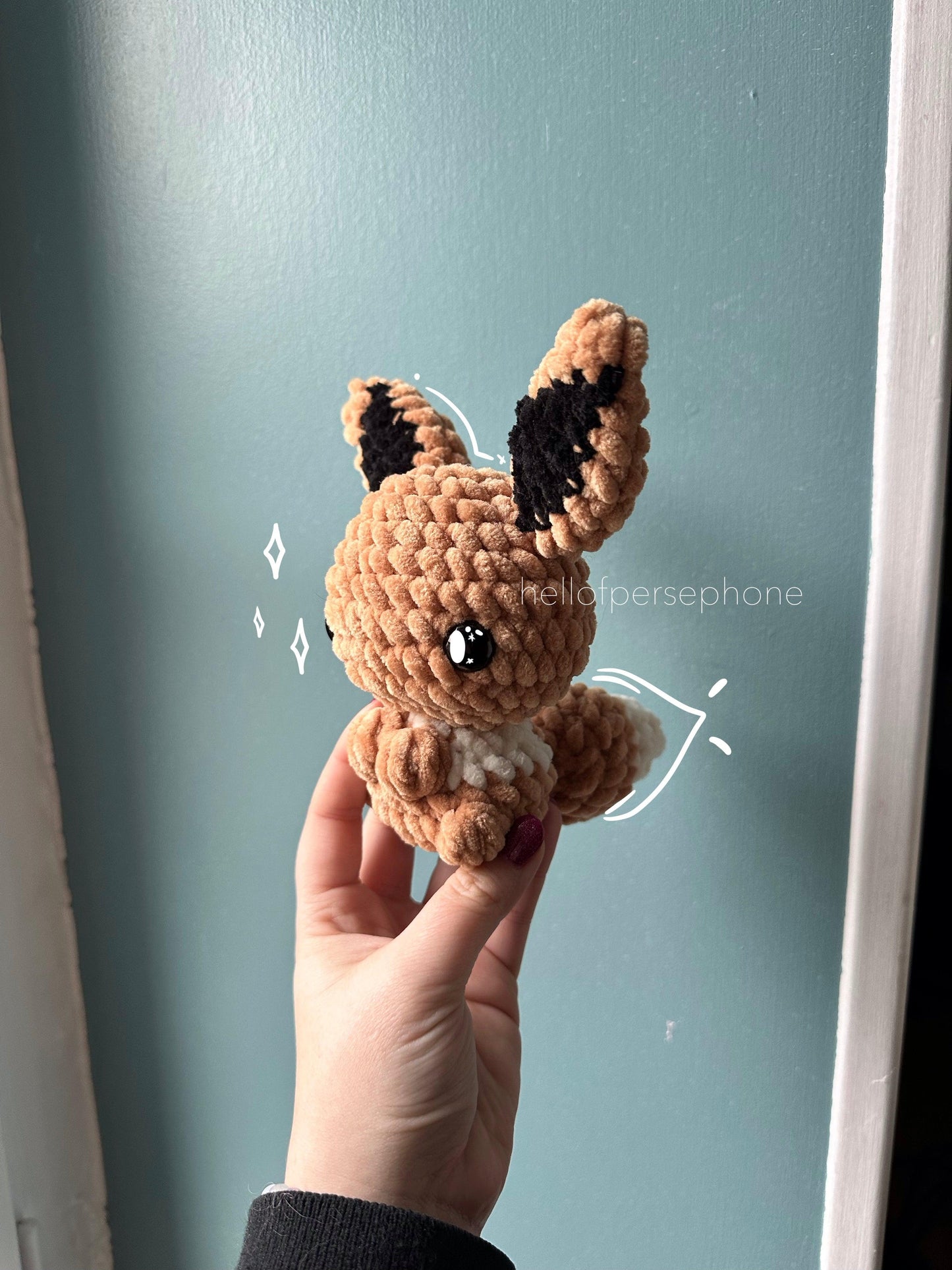 peluche pokemon evoli au crochet amigurumi fait main