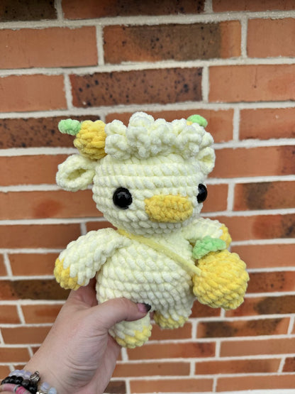 peluche crochet vache citron amigurumi vache crochet fait main