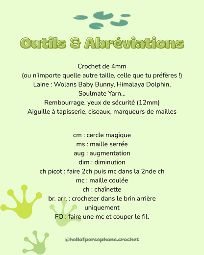 Patron Princesse grenouille
