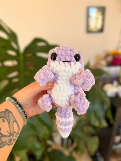 peluche lézard gecko en crochet amigurumi kawaii de toutes les couleurs, peluche en crochet fait-main en France