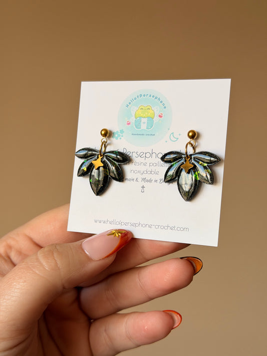 Boucles d'oreilles fleurs en résine avec paillettes holographiques et Acier Inoxydable Fait Main pour Femme

Ajoutez l'élégance délicate et charismatique avec ces magnifiques boucles d'oreilles pendantes et leurs pampilles en forme de fleurs, spécialement conçues pour sublimer vos oreilles et votre style unique. L'ambiance idéale d'une soirée au restaurant classe !