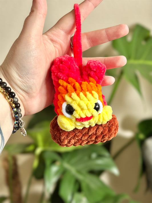 calcifer, peluche calcifer ghibli, owls moving castle, porte clés calcifer, studio ghibli, peluche anime miyazaki, calcifer figure, calcifer keychains