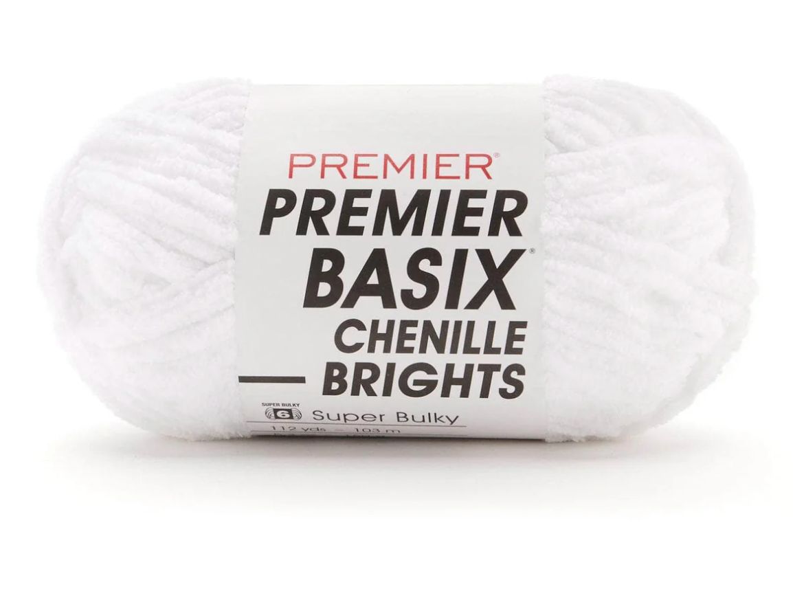 laine chenille premier yarns basix chenille coloris blanc livraison france