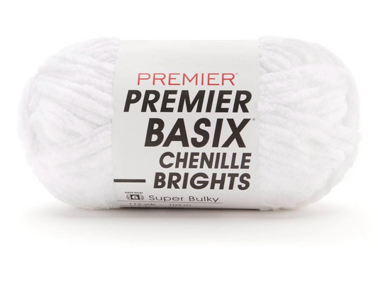 laine chenille premier yarns basix chenille coloris blanc livraison france