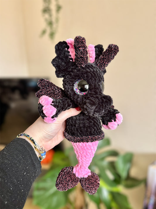 peluche crochet, peluche dragon sirène crochet, amigurumi dragon kawaii, peluche sirène, sirène au crochet, dragon mermaid crochet plushie
