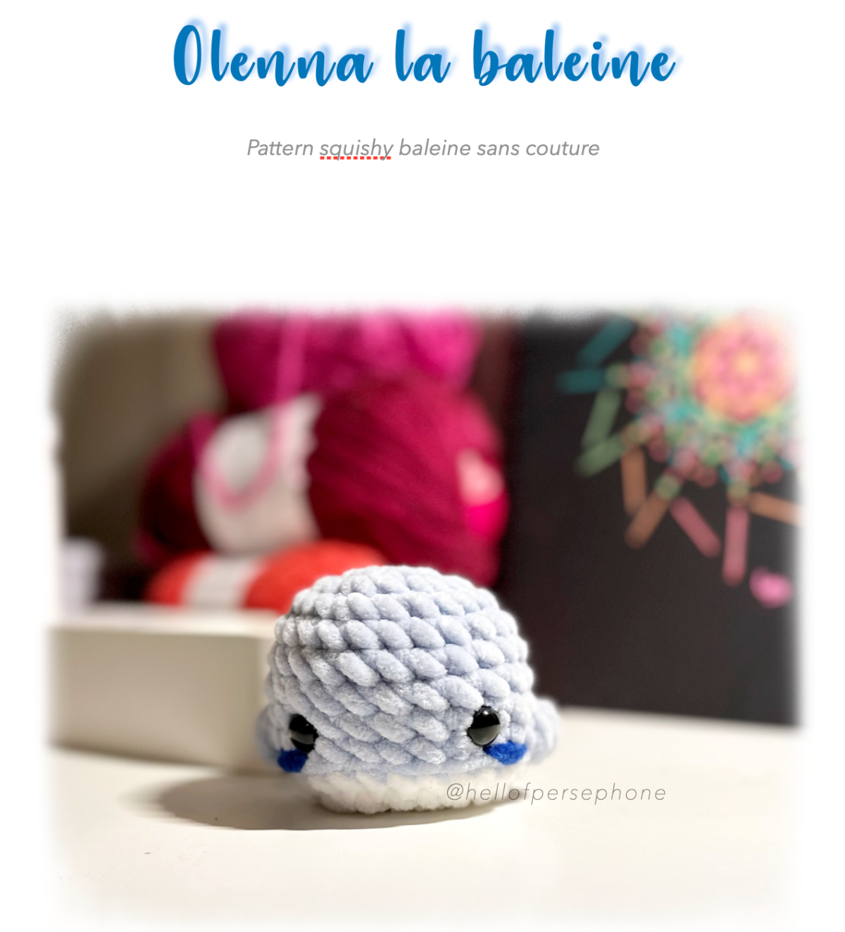 patron baleine au crochet facile pour débutant amigurumi baleine patron débutant, baleine en laine chenille à faire soi-même
