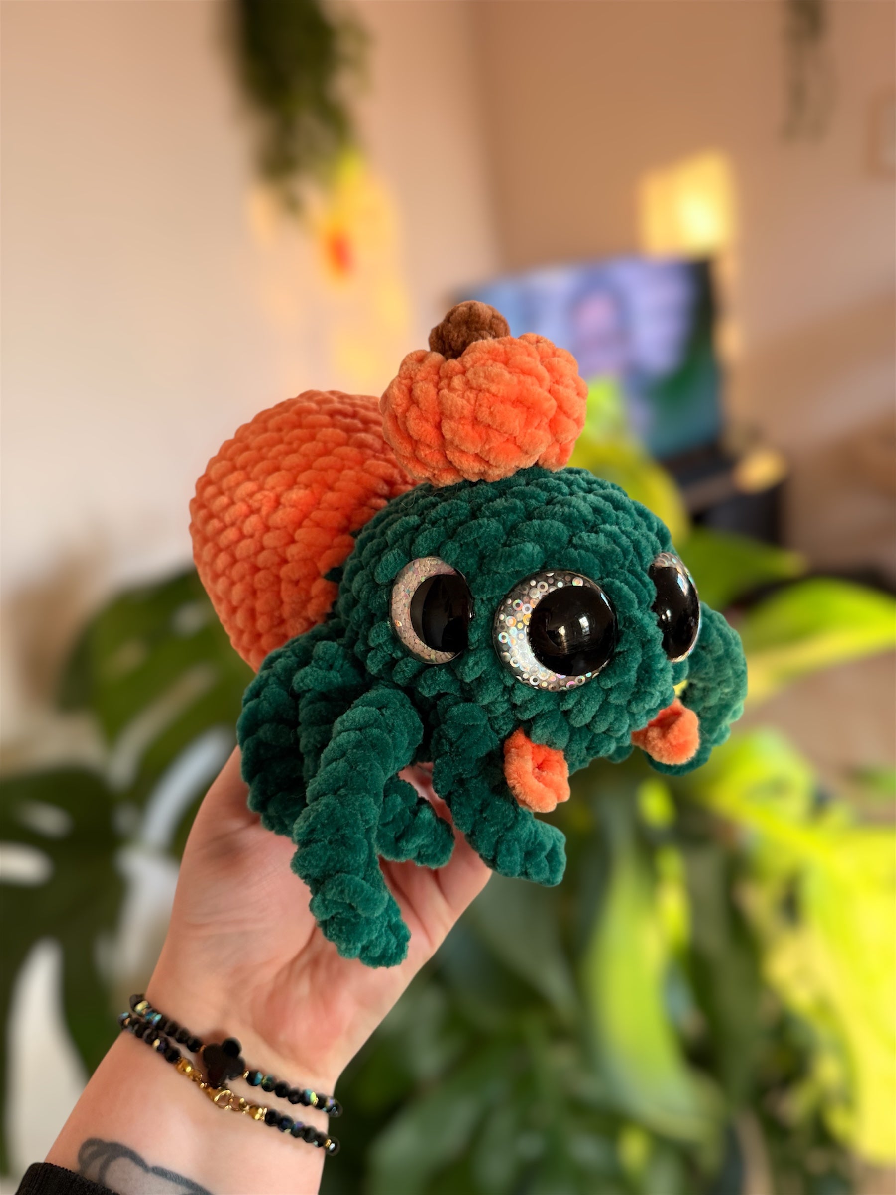 peluche araignee citrouille au crochet