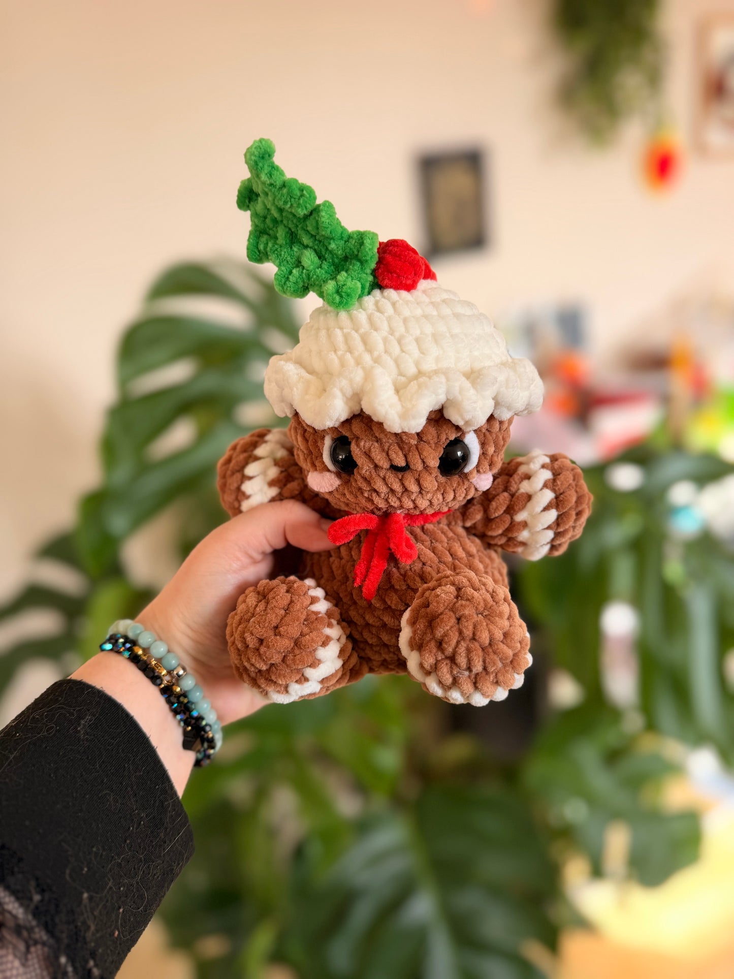 peluche bonhomme de pain d’epices en crochet fait main idée cadeau Noël