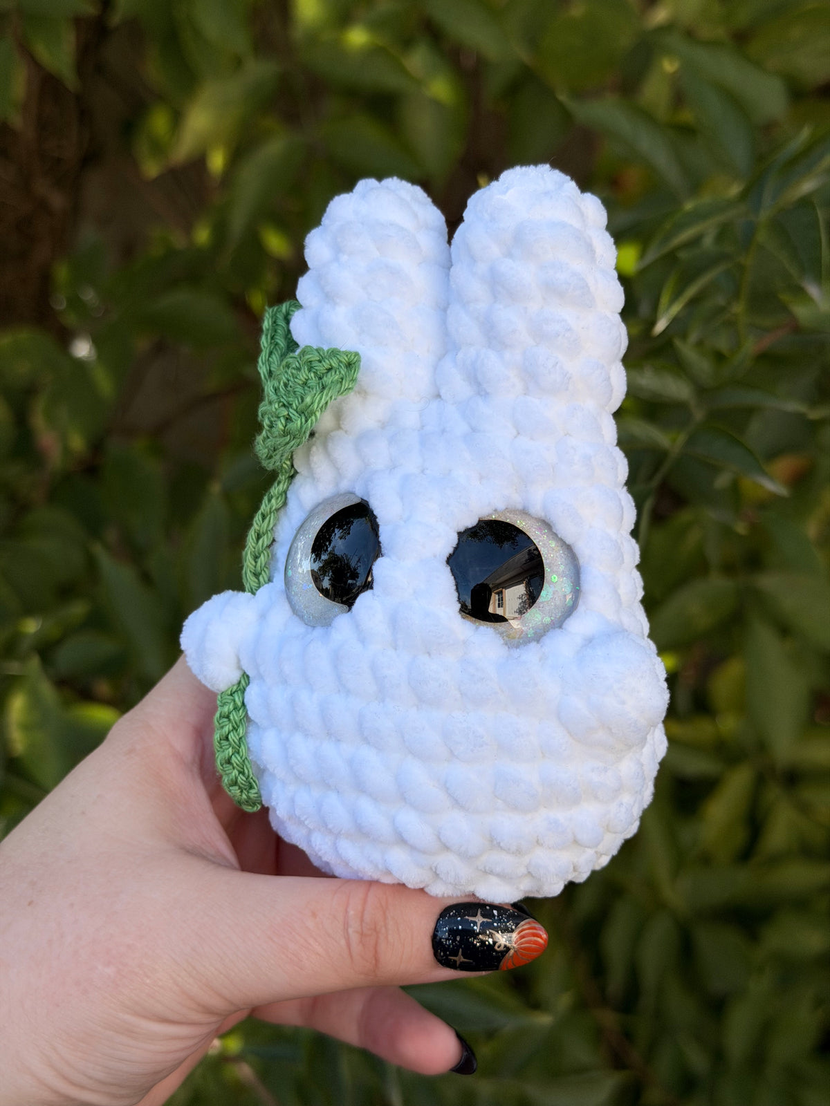 Peluche Chibi Totoro blanc au crochet fait main en France