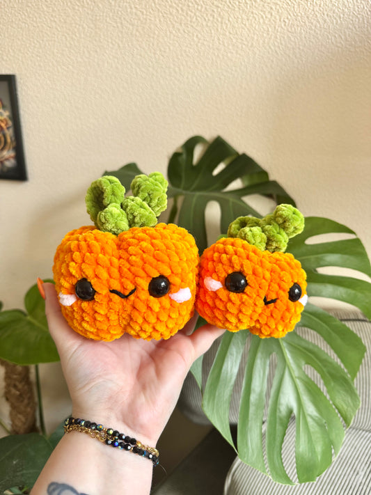 peluche citrouille au crochet jellycat, amigurumi citrouille kawaii