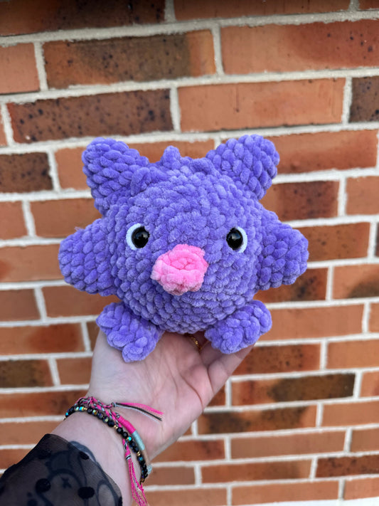 peluche crochet pokemon ectoplasma gengar amigurumi, peluche pokemon fait main en France