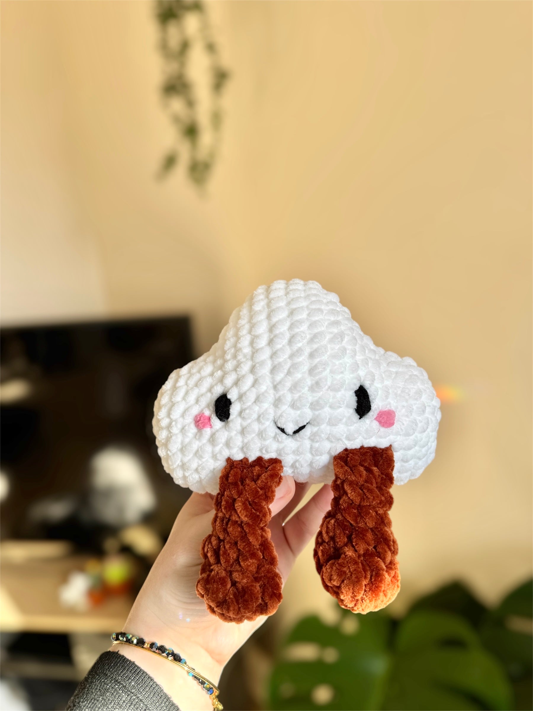 peluche nuage crochet façon peluche jellycat, crochet fait main en France