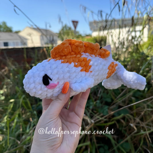 peluche crochet, peluche poisson carpe koi, peluche carpe koi, amigurumi carpe koi, fish koi kawaii amigurumi, cute koi fish crochet plushies
