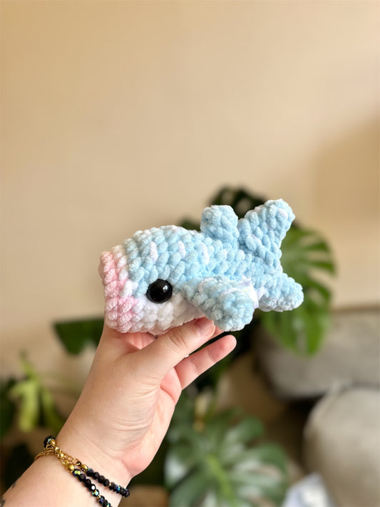 requin baleine amigurumi bleu crochet