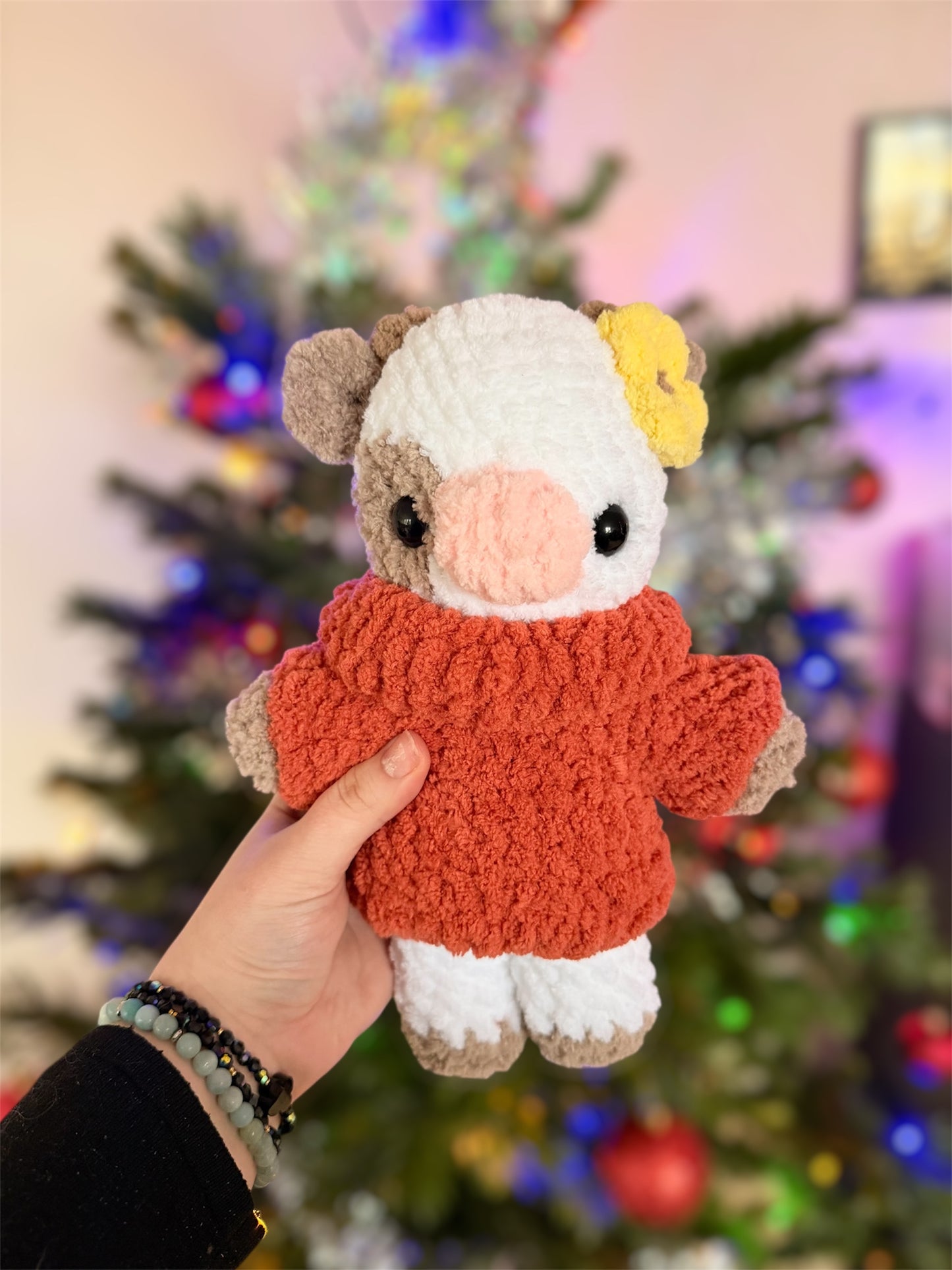 Peluche Vache au Crochet – Vache kawaii Amigurumi fait main