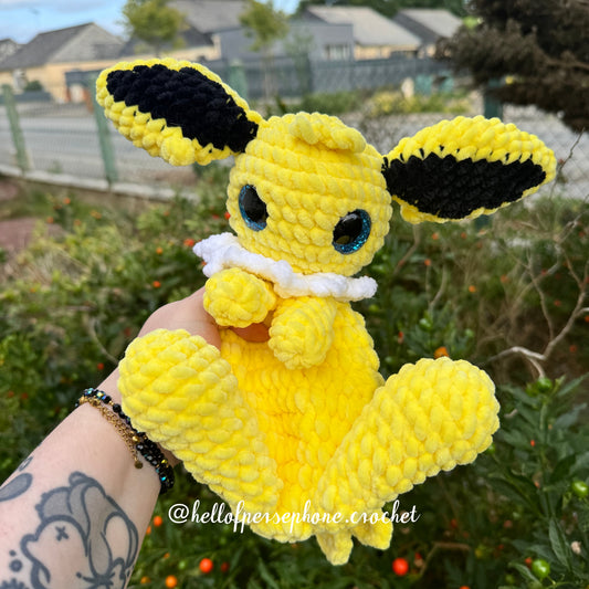 Peluche au crochet Pokemon Voltali/Jolteon au crochet, amigurumi pokemon Voltali/Jolteon, peluche crochet pokemon